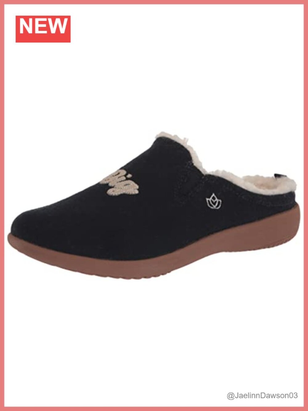 Spenco Evie Faux Shearling Lined Slippers Slip Resistant Wedge